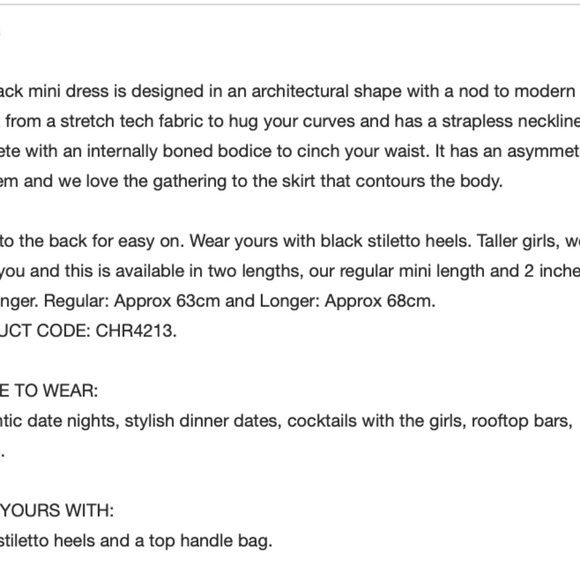 NWT Mistress Rocks BLACK STRAPLESS CORSET MINI DRESS Size S “Tall” Length - Picture 5 of 9